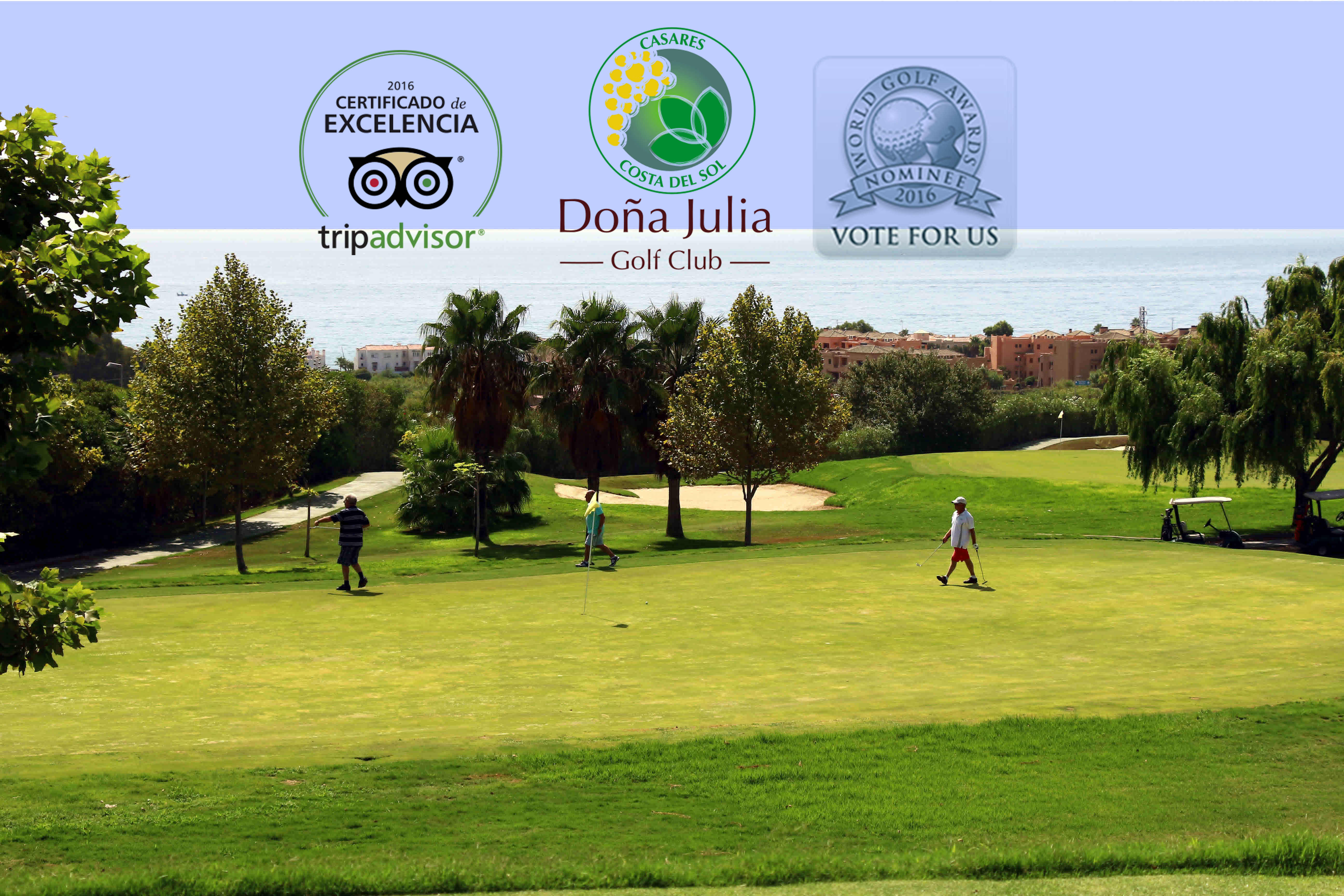 Tripadvisor brinda en el 2016 a Doña Julia Golf Club con el “Certificado de Excelencia” y World Golf Awards nomina como Mejor Campo de Golf de España