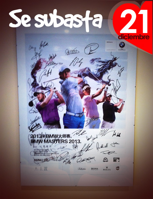 Maravilloso poster firmado por los mejores jugadores del european tour