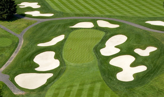 Imagen de un green de golf del